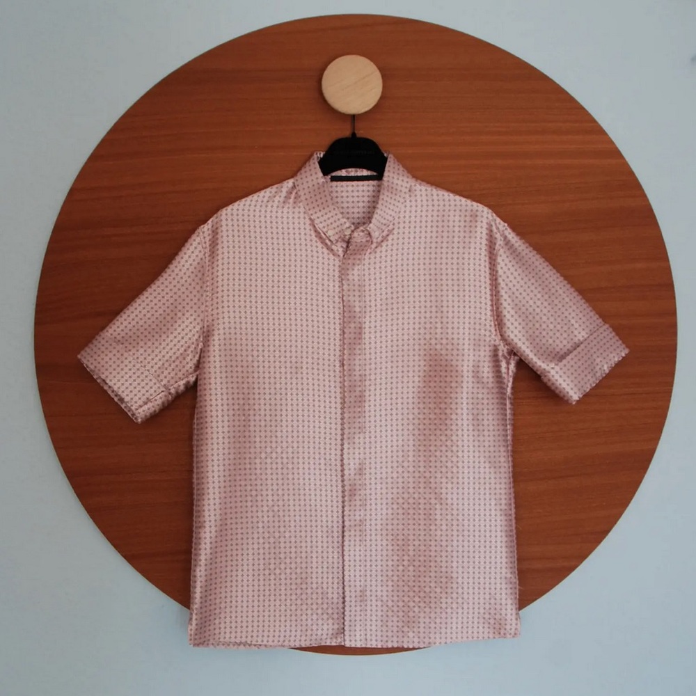 Haider Ackermann Silk Pale Pink Shirt